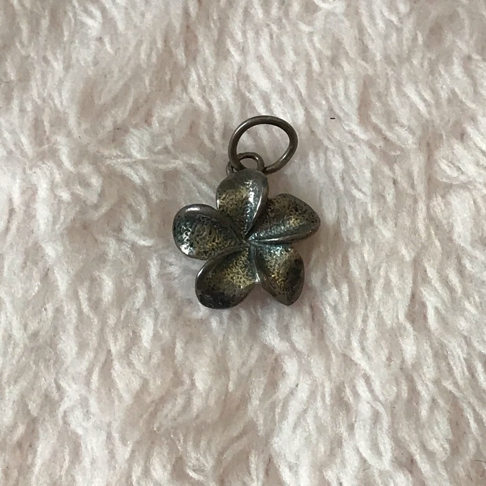 Sterling Silver Plumeria Charm